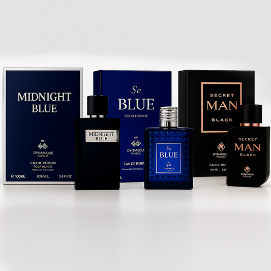 Combo de 3 perfumes inspiración: Yves Saint Laurent Y, Bleu de Chanel y Bvlgari Man in Black – 100ml