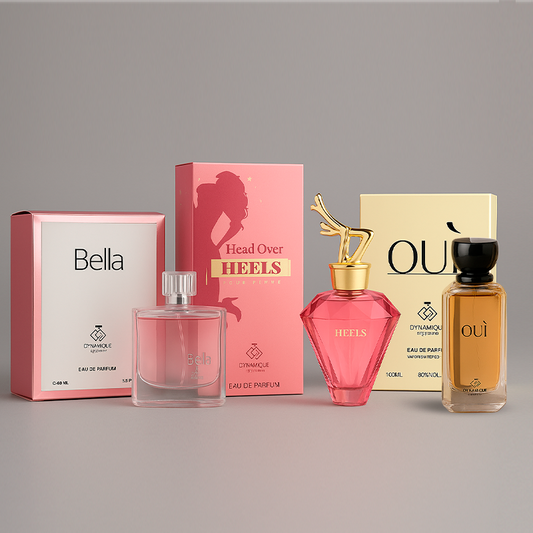 Combo de 3 perfumes inspiración: Carolina Herrera SÍ, Jean Paul Gaultier Scandal y Lancôme La Vie Est Belle (100ml)